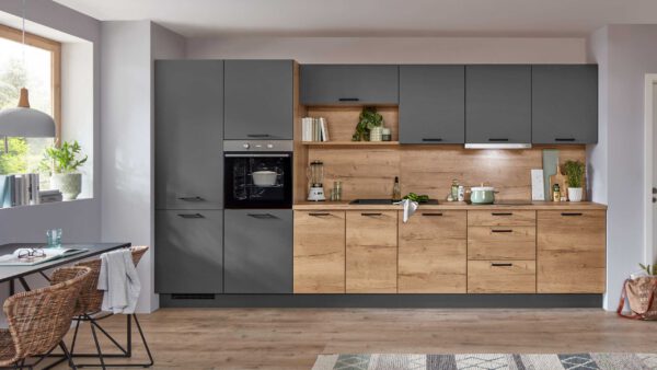 nobilia® Einbauküche Senso mit gorenje Elektrogeräten, z. B. Kühlschrank