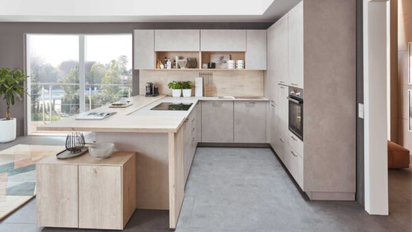 nobilia® Einbauküche Riva mit JUNKER Elektrogeräten und Esstheke – Bild 2