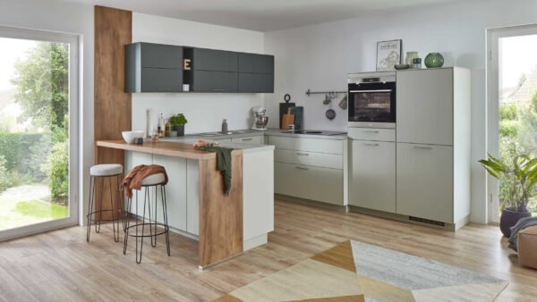 nobilia® Einbauküche Senso mit Elektrogeräten, z. B. Muldenlüfter