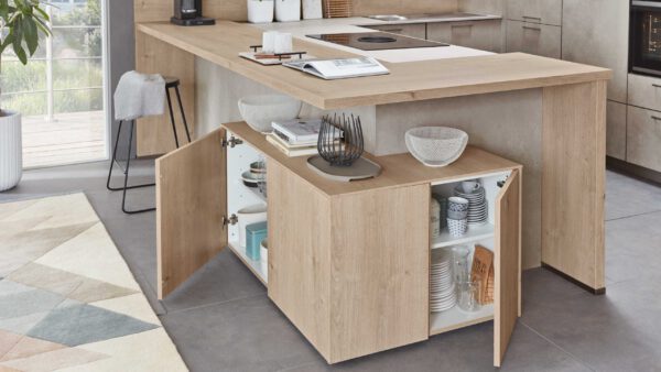 nobilia® Einbauküche Riva mit JUNKER Elektrogeräten und Esstheke – Bild 7