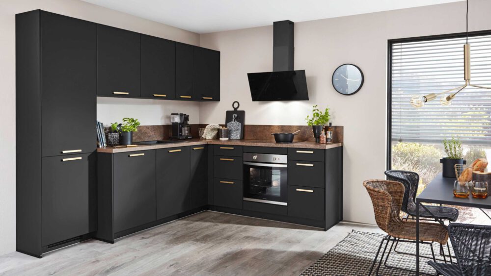 nobilia® Einbauküche Easytouch mit privileg E-Geräte, z. B. Kühlschrank