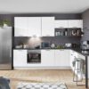 nobilia® Einbauküche Easytouch mit privileg Elektrogeräten und BOSCH Kühlschrank