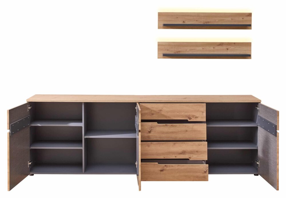 TV-Sideboard Memphis und Wandbord – Bild 3